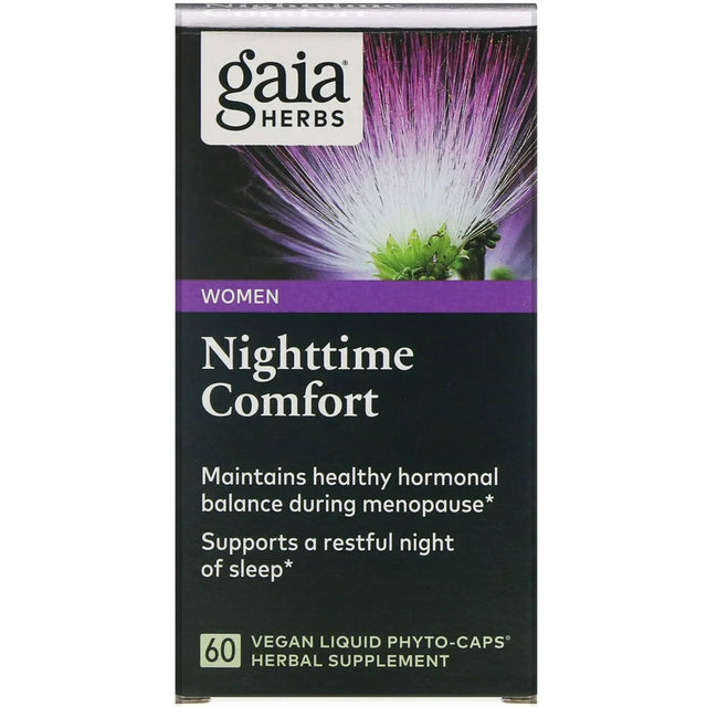 Gaia Herbs Women Nighttime Comfort 60 Vegan Caps