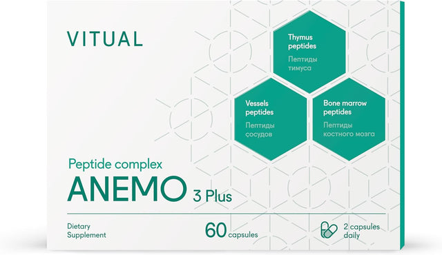 Anemo 3 plus Endurance & Immune System Peptide Complex 60 Capsules