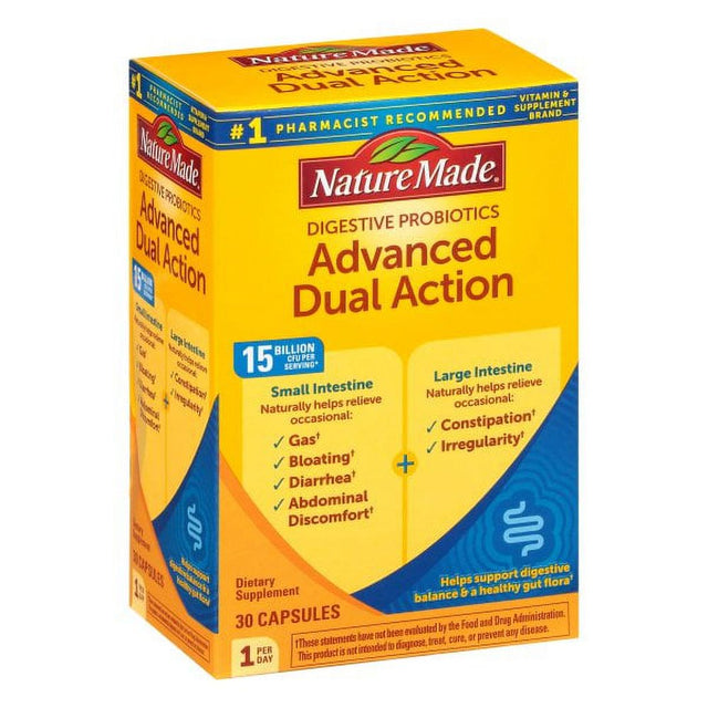 Nature Made - Digestive Probiotics Advanced Dual Action 15 Billion CFU - 30 Capsules