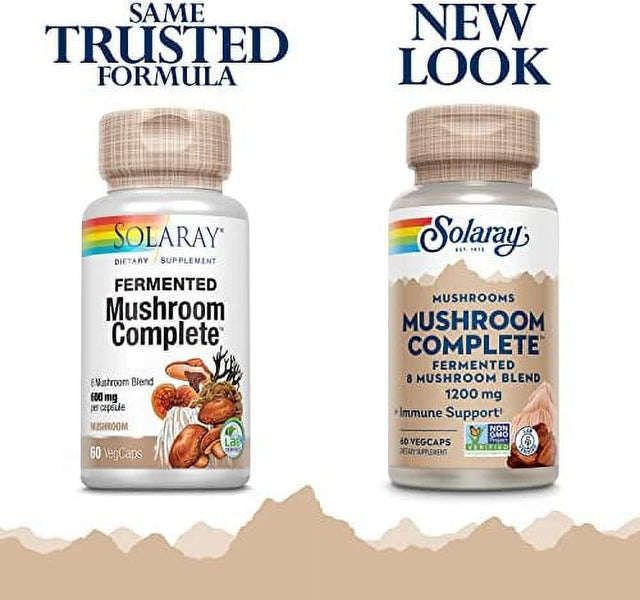 Solaray Fermented Mushroom Complete 1200 Mg | Healthy Immune Function Support | 30 Serv | 60 Vegcaps