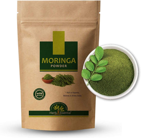 Jain'S Wild Grown Moringa Leaf Powder, 100 Gram - Indian Ayurveda'S Pure Natural Herbal Essential Supplement Powder