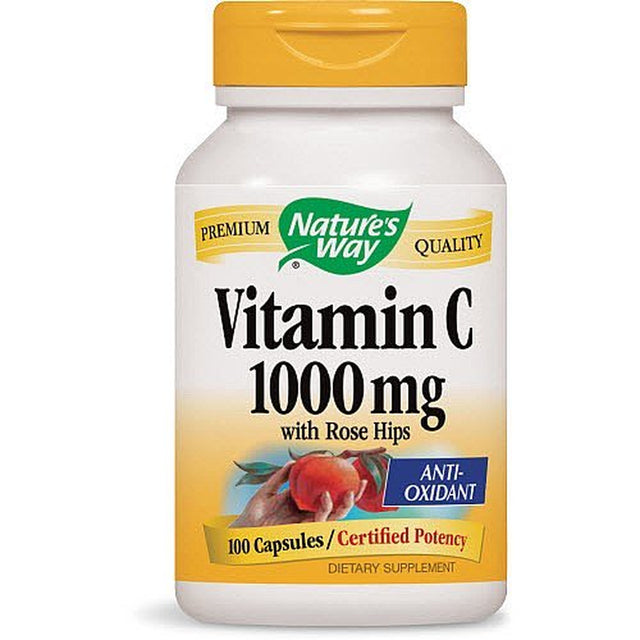 Nature'S Way Vitamin C 1000 Mg - with Rose Hips 100 Capsules