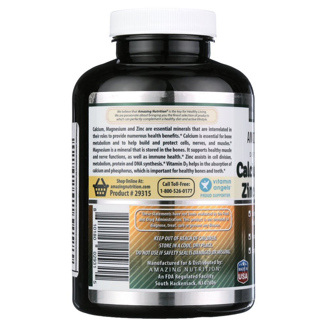 Amazing Formulas Calcium Magnesium Zinc 300 Vitamin D3 Tablets