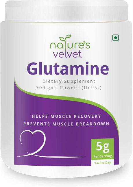 Natures Velvet Lifecare Micronised Glutamine Monohydrate, 300 GMS - Pack of 1