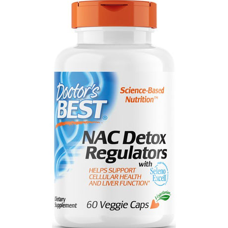 Doctor'S Best NAC Detox Regulators with Seleno Excell, Non-Gmo, Vegetarian, Gluten Free, Soy Free, 60 Veggie Caps