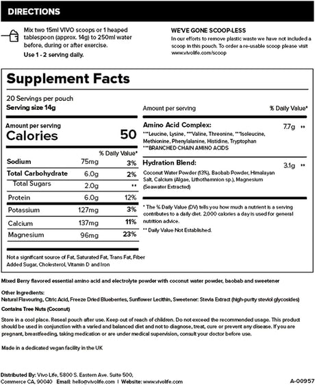 VIVO LIFE Sustain Mixed Berry, 280 GR