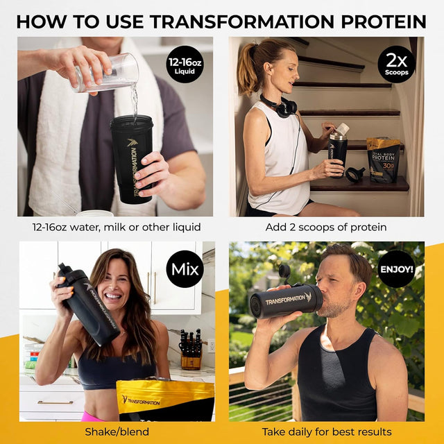 Transformation Protein Super Blend | Egg White, Collagen Peptides, and Plant Protein | 15 Billion CFU Probiotics | Digestive Enzymes | MCT Oil | Bcaas | Low Carb Shake for Men & Women | Vanilla