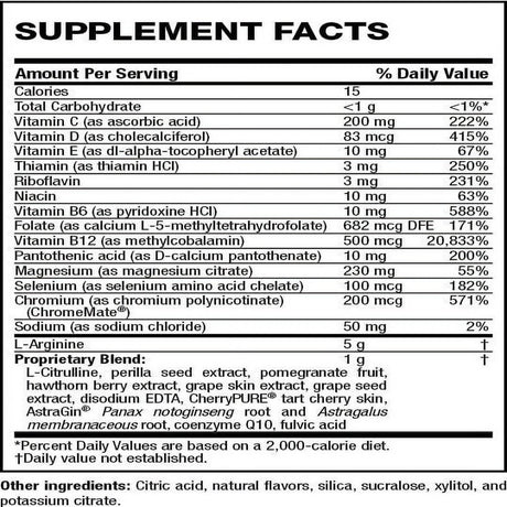 Life'S Fortune Cardio Health-Blood Pressure Supplements, Natural Fruit Punch Flavor, Nitric Oxide Booster, L-Arginine, L-Citrulline, Complete Cardiovascular Support, Vegan, Non-Gmo