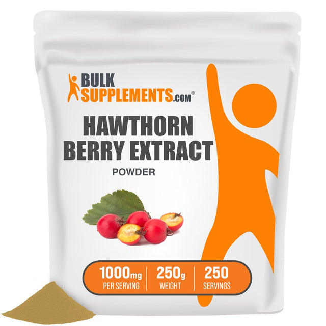 Bulksupplements.Com Hawthorn Berry Extract Powder, 1000Mg - Heart Health Supplement (250G - 250 Servings)