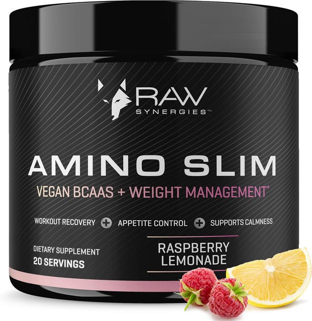 Amino Slim - Slimming BCAA Weight Loss Drink for Women, Vegan Amino Acids & L-Glutamine Powder for Post Workout Recovery & Fat Burning | Daily Appetite Suppressant, Metabolism Booster & Stress Relief