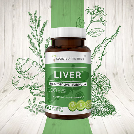 Liver 60 Capsules, 500 Mg, Milk Thistle, Chicory, Turmeric, Yellow Dock, Boldo, Oregon Grape. Healthy Liver Formula