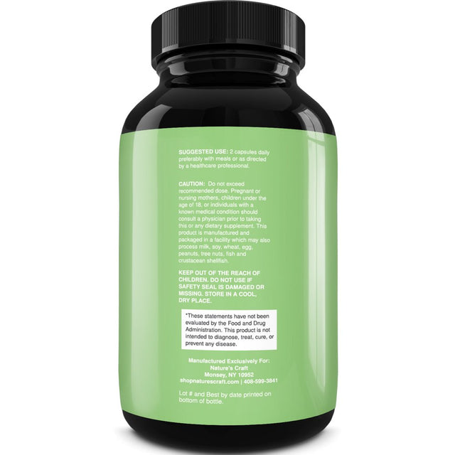 Nature'S Craft Candida Complex 60 Capsules - Probiotics, Digestive Enzymes & Oregano Leaf Extract