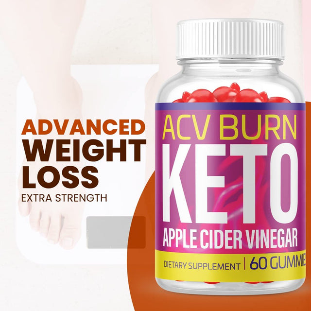 (1 Pack) ACV Burn Keto Gummies - Supplement for Weight Loss - Energy & Focus Boosting Dietary Supplements for Weight Management & Metabolism - Fat Burn - 60 Gummies