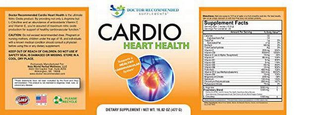 Doctor Recommended Cardio Heart Health L-Arginine Supplement with L-Citrulline & Multivitamins, 30 Servings