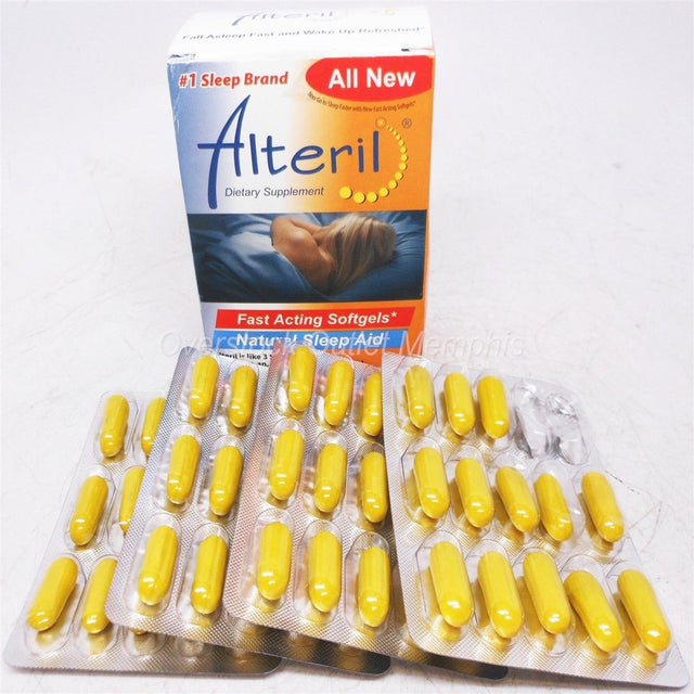 Alteril All Natural Sleep Aid Relaxing & Faster Asleep W/ L-Tryptophan, 60Ct