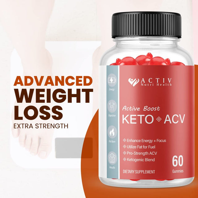 (3 Pack) Activ Active Boost Keto ACV Gummies - Supplement for Weight Loss - Energy & Focus Boosting Dietary Supplements for Weight Management & Metabolism - Fat Burn - 180 Gummies