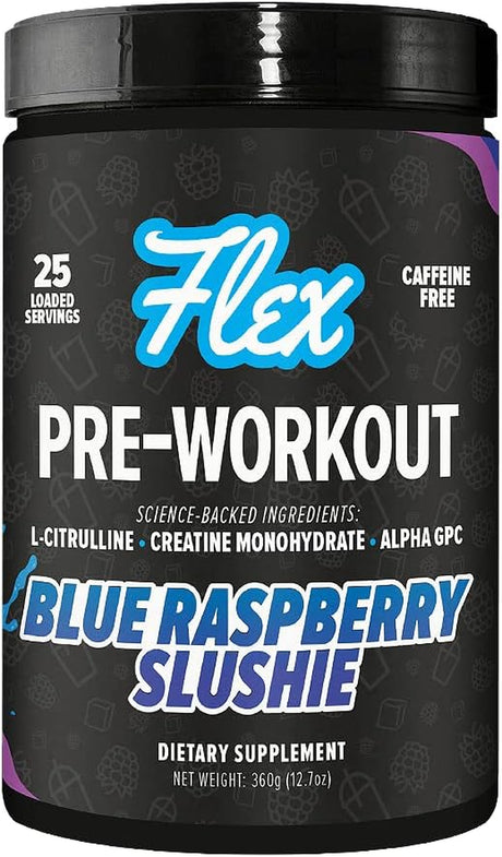 Pre Workout Nootropic Supplement Powder - Blue Raspberry | Enhance Focus, Boost Concentration & Memory | Stimulant-Free, Caffeine-Free, Keto-Friendly | 25 Servings