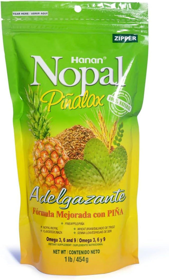 Nopal PINALAX | 100% Natural High Fiber Blend | 1Lb (454G) | Naturally Aids in Cleansing the Colon | Improved Digestion and Increased Energy