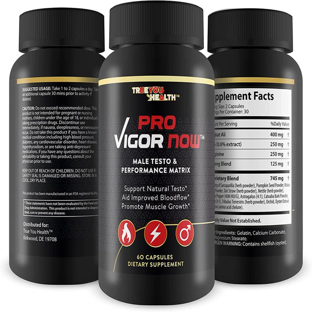 Pro Vigor Now - Pro Power Max Muira Puama Muscle Growth Support Formula - Muira Puama Herbal Formula - Muira Puama Tongkat Ali - Natural Herbal Formula to Support Blood Flow & Muscle Growth