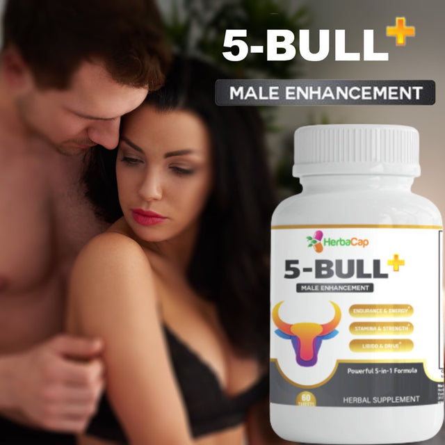 Herbacap 5 BULL plus | 5-In-1 Natural Herbal Supplement for Male - 60 Capsules