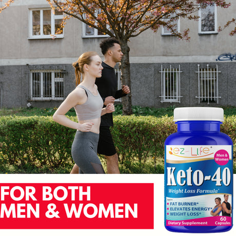 Keto Fat Burner, Advanced Vegan Diet Weight Loss Pills, Appetite Suppressant, Metabolism Booster - 60 Capsules