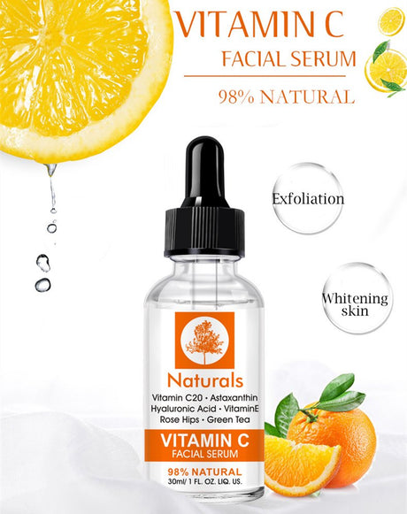 Vitamin C Serum with Hyaluronic Acid & Witch Hazel Reduce Dark Spots, Firmer Skin