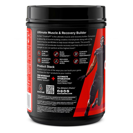 Six Star Pro Nutrition Creatine X3 BCAA Amino Acid Blend Powder, Fruit Punch, 2.18 Lbs, 30 Servings