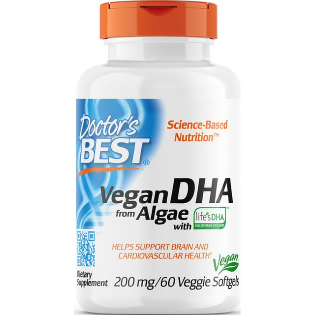 Doctor'S Best Vegan Dha from Algae with Life'S Dha 200 Mg 60 Veg Sgels