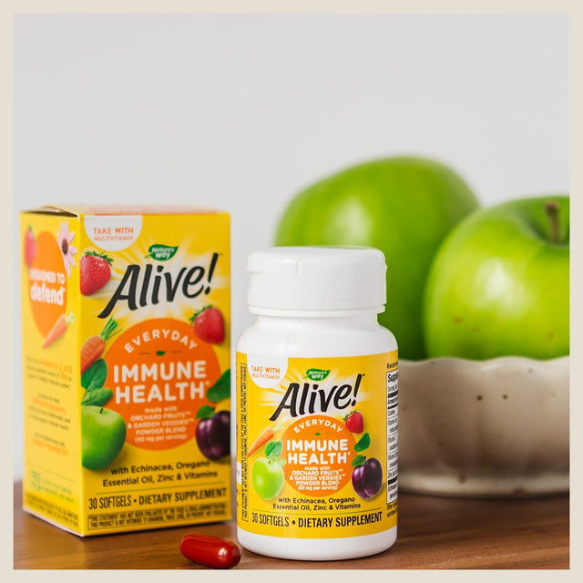 Alive! Everyday Immune Health* Daily Softgels, 30 Count