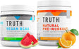 Natural Athlete Workout Stack - Vegan BCAA Powder (Watermelon) + Natural Preworkout (Orange Tangerine)