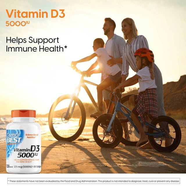 Doctor'S Best - Vitamin D3 5000 IU - 180 Softgels