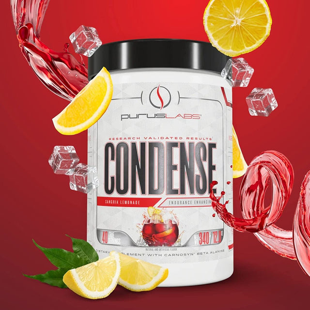 Purus Labs CONDENSE Preworkout Powder, 40 Servings (Natural Sangria Lemonade)