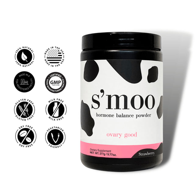 Ovary Good - Strawberry L Regulated Cycle, Weight Management, Improve Energy Levels, Complexion & More L Specially Formulated for PCOS & Hormone Health L Made in USA (30 Servings)