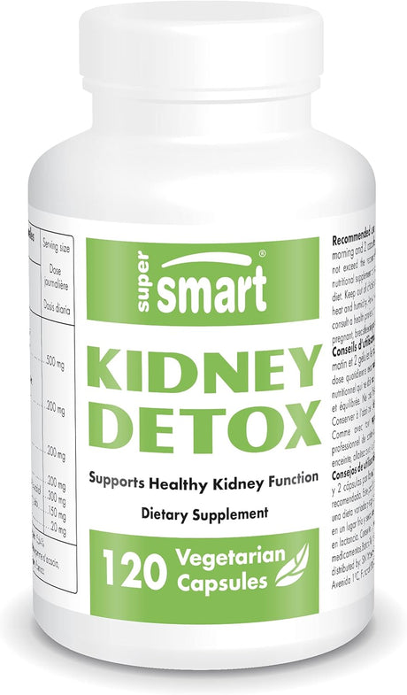 Supersmart - Kidney Detox Formula - Phyllanthus Niruri Extract Helps Prevent Kidney Stones | Non-Gmo & Gluten Free - 120 Vegetarian Capsules