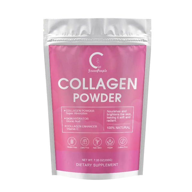 Greenpeople Collagen Powder Supplement - Unflavored Protein Powder - Promotes Workout Recovery, Hair, Nail, Skin, Bone & Joint Health, 7.05 Oz (200G)