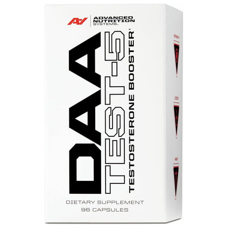 Advanced Nutrition Systems | DAA TEST-5 - Boost Testosterone; Increase Libido, Energy, Performance; Enhance Muscle Growth & Lean Mass Gain | 96 Capsules