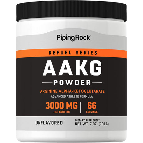 AAKG Powder 3000Mg 7Oz | Nitric Oxide Enhancer | Advanced Athlete Formula | Unflavored Supplement | Non-Gmo, Gluten Free | by Piping Rock