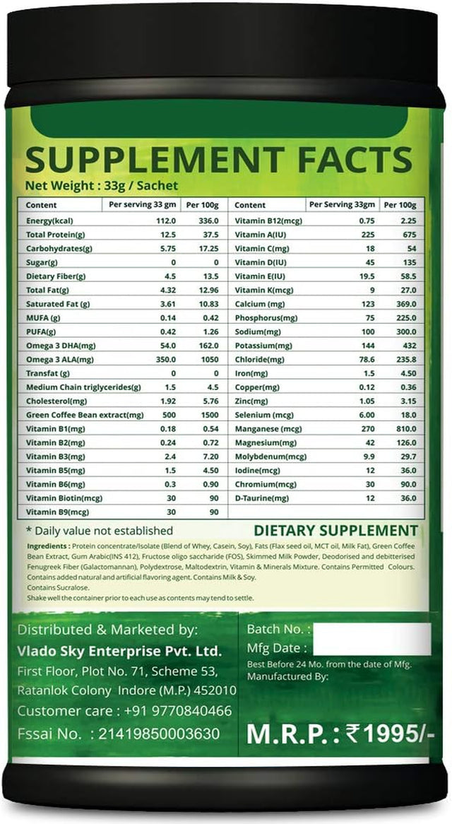 Organics Protein & Herbs, Whey Protein with Green Coffee Beans Extract, Omega 3-6-9, MCT Oil & 27 Essentials Vitamins & Minerals - 20 Servings - 0G Added Sugar (Strawberry)