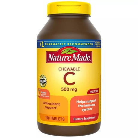 Nature Made Vitamin C 500 Mg. Chewable, Value Size 150 Tablets