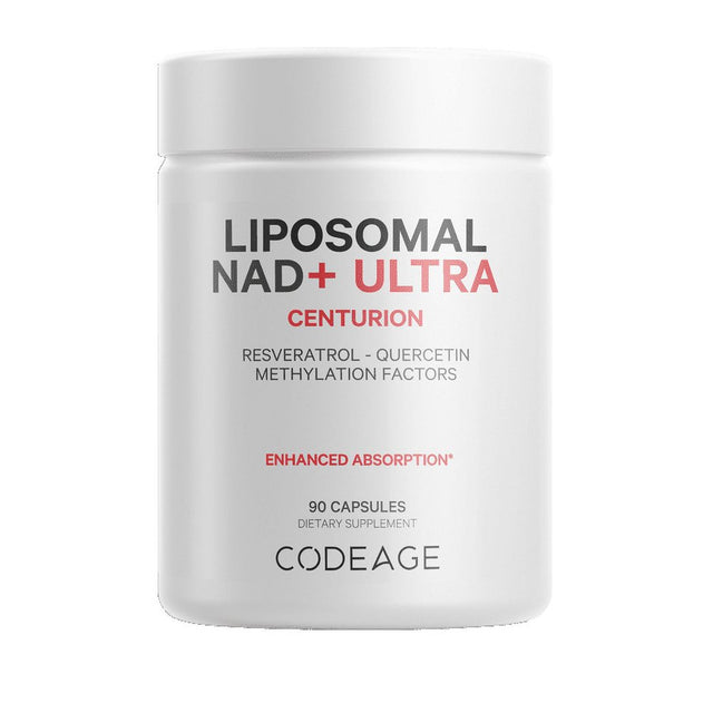 Codeage Liposomal NAD+ Ultra, Trans-Resveratrol, Quercetin, Betaine, Riboflavin, Vitamin B12, 90 Ct