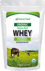 Z Natural Foods Organic Grass-Fed Whey Protein Powder, Nutrient Rich, Unflavoured & Hormone Free Protein Powder, Great in Shakes, Smoothies, Paleo, & Keto Drinks, Gluten Free, Non-Gmo, 1 Lb