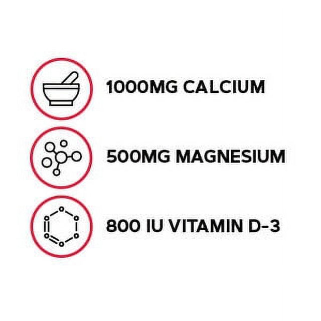 GNC Calcium plus Magnesium & Vitamin D-3 1000Mg | Essential for Building Strong Bones | 180 Count