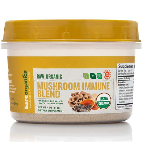 BAREORGANICS Organic Mushroom Immune Blend 4 OZ