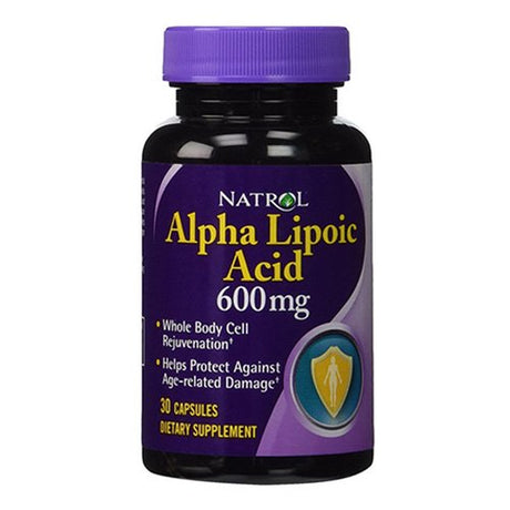 Natrol Alpha Lipoic Acid Capsule 600Mg, 30 Ea, 3 Pack