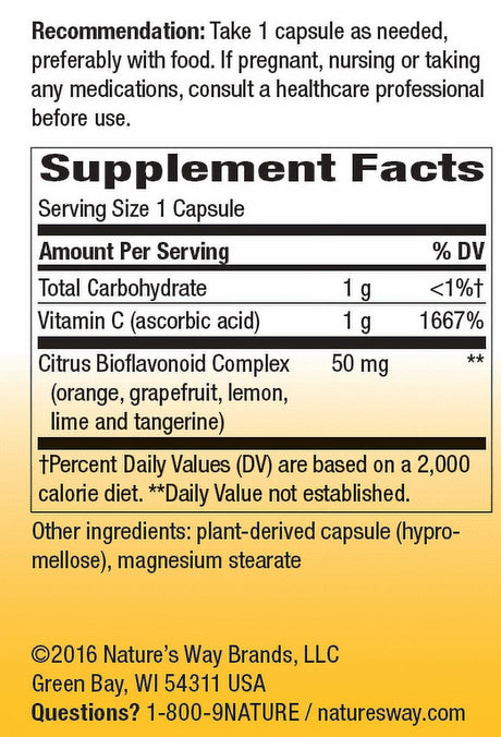 Nature'S Way Vitamin C-1000 with Bioflavonoids 250 Vcaps