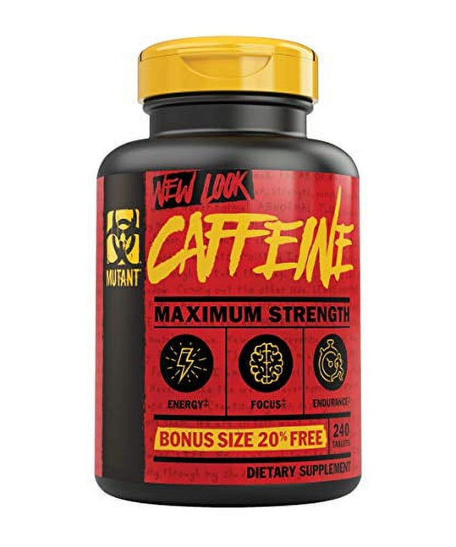 Mutant Caffeine Â€“ Pure and Straightforward Pharmaceutical-Grade Caffeine Pills Â€“ Helps to Temporarily Restore Mental Alertness or Wakefulness When Fatigued Â€“ 240 Tablets