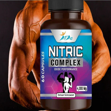 Nitric Oxide Complex 4000Mg L-Arginine Muscle Pump Growth Pills 60 Capsules