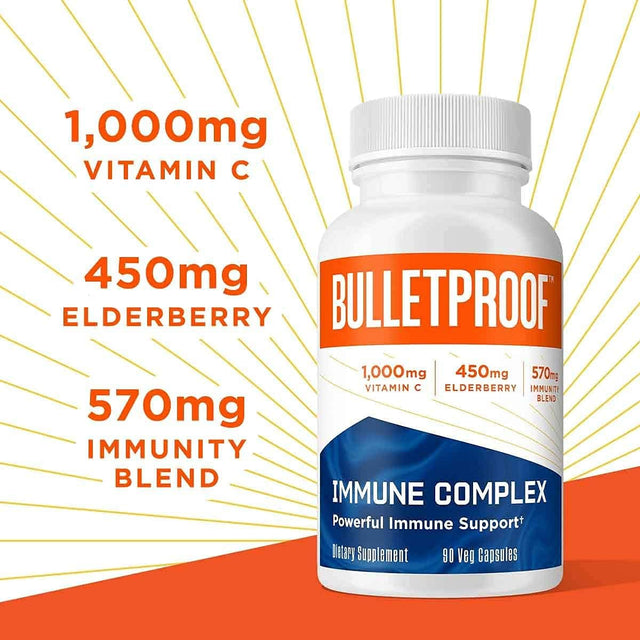 Bulletproof Immunity Bundle, Bundle and save with Immune Complex, 90 Capsules, and Glutathione Force, 90 Capsules, Antioxidants, Vitamin C, and Elderberry Kit