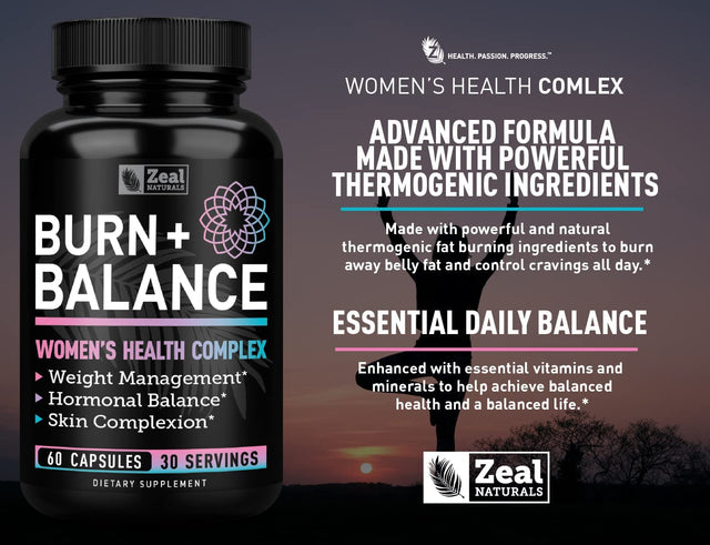 Zeal Naturals Weight Loss Support for Women + Daily Balance Vitmains (Iron, Vitamin D, Setria®, Folate) Premium Diet Support Pills for Women+ Multivitamin and Hormone Support