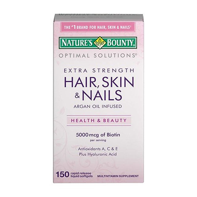 Natures Bounty 5000 Mcg of Biotin Hair Skin and Nails Caplets - 150 Ea, 6 Pack